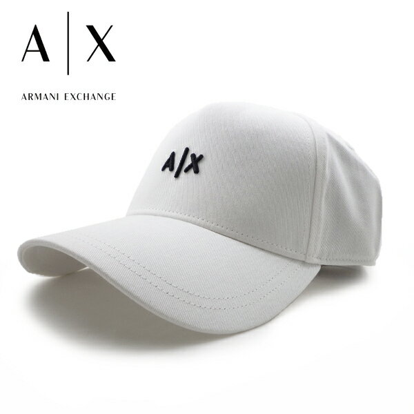 [土日祝も発送] アルマーニエクスチェンジ ARMANI EXCHANGE キャップ（ホワイト）AX-089[ブランド シンプル ロゴ 帽子 メンズ レディース スポーツ アウトドア カジュアル 新作 新生活 お祝い 誕生日 バースデー 贈り物 ギフト 父の日 プレゼント]