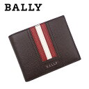 バリー 二つ折り財布 メンズ [土日祝も発送] バリー BALLY 二つ折り財布（小銭入れなし）レザー ブラウン BA-270[バリー 財布 型押し レザー 新作 新生活 お祝い 誕生日 バースデー 贈り物 ギフト 父の日 プレゼント][ラッピング無料]