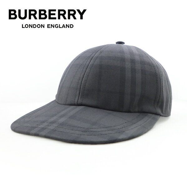 [土日祝も発送] バーバリー BURBERRY キャップ（チャコールグレー チェック）コットン100％ Lサイズ BB-214[メンズ レディース ヴィンテージチェック 新作 新生活 お祝い 誕生日 バースデー 贈り物 ギフト 父の日 プレゼント]