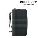 バーバリー BURBERRY 長財布 ラウンドファスナー(小銭入れ付き)BB-215[バーバリーサイフ 財布 ブラック コットン 本革 リアルレザー 新作 新生...