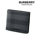 バーバリー BURBERRY 二つ折り財布 (小銭入れ付き)BB-217[バーバリーサイフ 財布 ブラック コットン 本革 リアルレザー 新作 お祝い 誕生日 ...