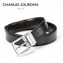 シャルル ジョルダン CHARLES JOURDAN リバーシブルベルト(ピンタイプ)CJ-341 ブラック×ブラウン[メンズ ブランドベルト 新作 お祝い 誕...