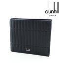 ダンヒル【43,000円→39,800円】DUNHILL 二つ折り財布(小銭入れ付き)ブラック DH-244 ROLLAGAS ローラガス[型押し 本革 新作 ...