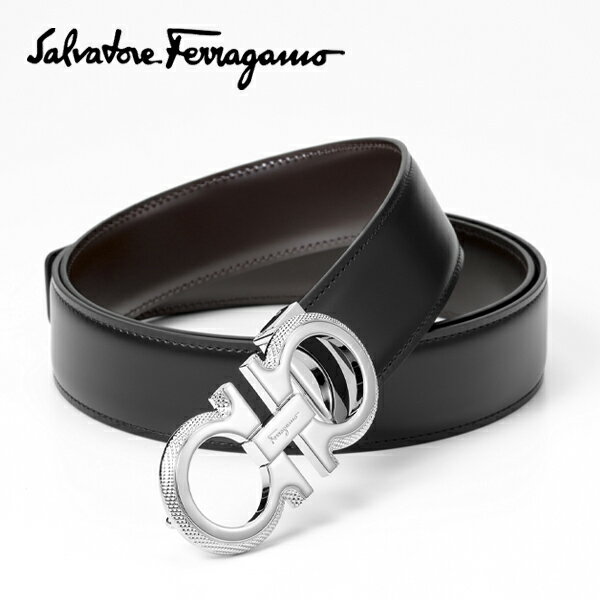 [土日祝も発送] フェラガモ【47,000円→37,000円】 FERRAGAMO リバーシブルベルト（トップタイプ）ガンチーニバックル FG-244[フェラガモベルト ブラック ブラウン 新作 新生活 お祝い 誕生日 贈り物 ギフト 父の日 プレゼント][ラッピング無料]