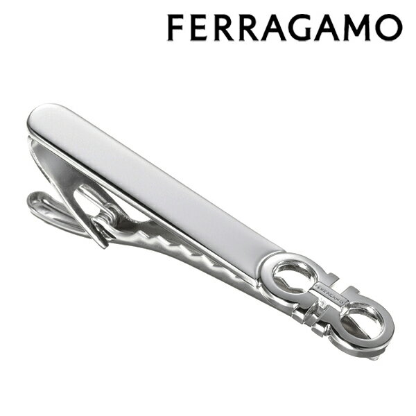 [土日祝も発送] フェラガモ【31,500円→27,800円】FERRAGAMO タイピン NEWロゴ（タイバー ネクタイピン シルバー）FG-321[ガンチーニ ブランドタイピン 新作 新生活 お祝い 誕生日 バースデー 贈り物 ギフト 父の日 プレゼント][ラッピング無料]