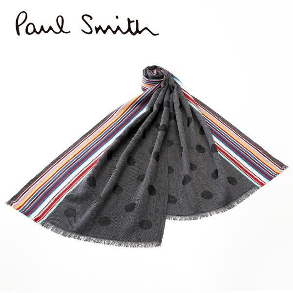 ポールスミス マフラー（メンズ） [土日祝も発送] ポールスミス 【18,800円→13,900円】 PAUL SMITH ウールマフラー（ダークグレー）PS-766[ポールスミスマフラー ゼブラ メンズ レディース 新作 新生活 お祝い 誕生日 バースデー 贈り物 ギフト 父の日 プレゼント][ラッピング無料]