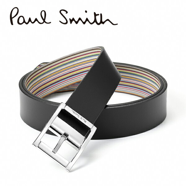 [土日祝も発送] ポールスミス PAUL SMITH リバーシブルベルト（ピンタイプ）マルチカラー PS-786[ポールスミスベルト ブランドベルト メンズ レザーベルト 新作 新生活 お祝い 誕生日 バースデー 贈り物 ギフト 父の日 プレゼント][ラッピング無料]