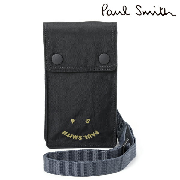 [土日祝も発送] ポールスミス【19,000円→15,500円】PAUL SMITH ネックポーチ ショルダーバッグ（ブラック）PS-787[バック ユニセックス カバン 鞄 新作 新生活 お祝い 誕生日 バースデー 贈り物 ギフト 父の日 プレゼント][ラッピング無料]