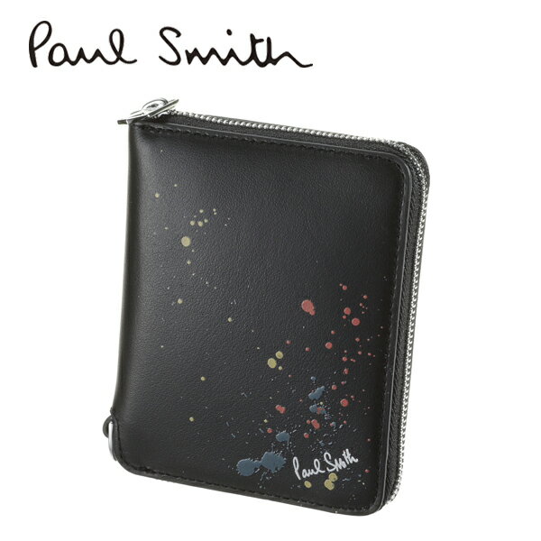 [土日祝も発送] ポールスミス PAUL SMITH ラウンドファスナー二つ折り財布（小銭入れなし）PS-794[ポールスミスサイフ 折財布 財布 本革 新作 新生活 お祝い 誕生日 バースデー 贈り物 ギフト 父の日 プレゼント][ラッピング無料]