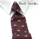 [土日祝も発送] ポールスミス PAUL SMITH ネクタイ PSJ-694 エンジ 犬 シルク[ブランドネクタイ メンズ おしゃれ 新作 結婚式 新社会人 新生活 卒業 入社 昇進 お祝い バースデー 贈り物 ギフト 父の日 プレゼント][ラッピング無料]