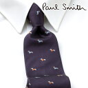  ポールスミス PAUL SMITH ネクタイ PSJ-696 パープル 犬 シルク