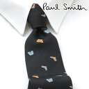 [土日祝も発送] ポールスミス PAUL SMITH ネクタイ PSJ-697 ブラック 靴下 パンツ シルク[ブランドネクタイ メンズ おしゃれ 新作 結婚式 新社会人 新生活 卒業 入社 昇進 お祝い バースデー 贈り物 ギフト 父の日 プレゼント][ラッピング無料]