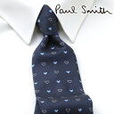 ポールスミス PAUL SMITH ネクタイ PSJ-701 ネイビー ハート シルク[ブランドネクタイ メンズ おしゃれ 新作 結婚式 新生活 新社会人 卒業...