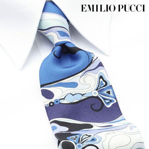 [土日祝も発送] エミリオプッチ EMILIO PUCCI ネクタイ EMJ-308[ブランドネクタイ メンズ おしゃれ 新作 結婚式 新社会人 新生活 卒業 入社 昇進 お祝い バースデー 贈り物 ギフト 父の日 プレゼント][ラッピング無料]