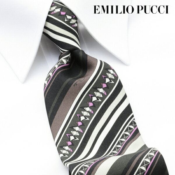 エミリオプッチ [土日祝も発送] エミリオプッチ EMILIO PUCCI ネクタイ EMJ-318[ブランドネクタイ メンズ おしゃれ 新作 結婚式 新社会人 新生活 卒業 入社 昇進 お祝い バースデー 贈り物 ギフト 父の日 プレゼント][ラッピング無料]