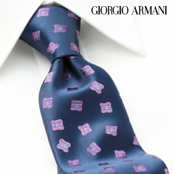 [レビュー特典]ジョルジオ・アルマーニ GIORGIO ARMANI ネクタイ GAJ-090 濃紺