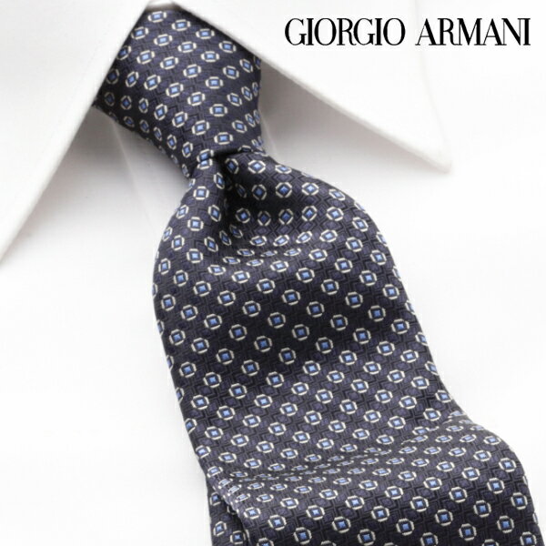 [レビュー特典]ジョルジオ・アルマーニ GIORGIO ARMANI ネクタイ GAJ-112 濃紺
