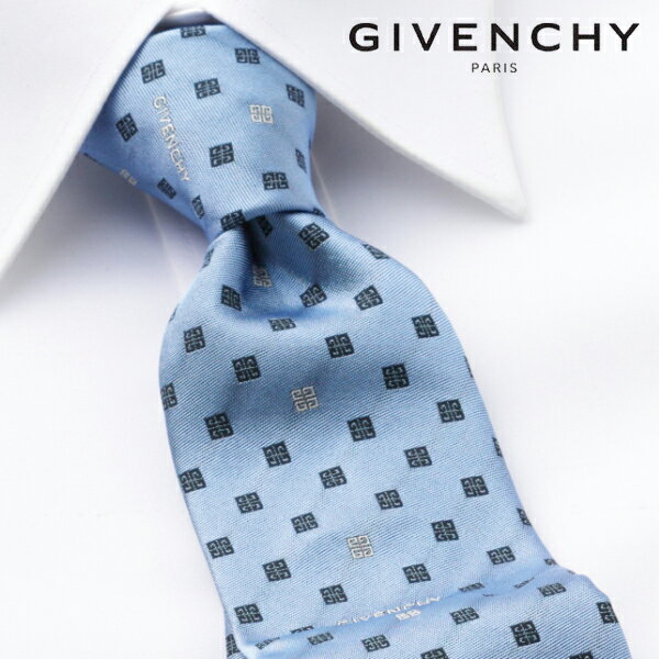 ジバンシイ [レビュー特典][土日祝も発送] ジバンシー GIVENCHY ネクタイ（ライトブルー）GVJ-485[ブランドネクタイ メンズ おしゃれ 新作 結婚式 新社会人 新生活 卒業 入社 昇進 お祝い バースデー 贈り物 ギフト 父の日 プレゼント][ラッピング無料]