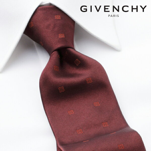 ジバンシィ ネクタイ [レビュー特典][土日祝も発送] ジバンシー GIVENCHY ネクタイ（エンジ）GVJ-490[ブランドネクタイ メンズ おしゃれ 新作 結婚式 新社会人 新生活 卒業 入社 昇進 お祝い バースデー 贈り物 ギフト 父の日 プレゼント][ラッピング無料]