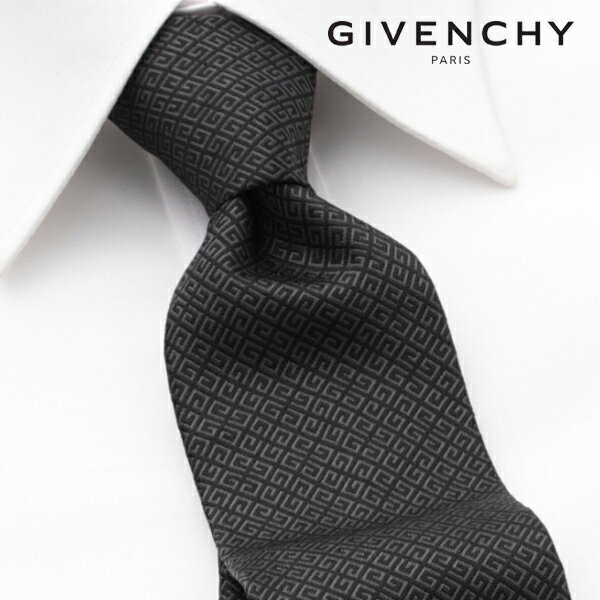 [レビュー特典][土日祝も発送] ジバンシー GIVENCHY ネクタイ（ダークグレー）GVJ-512[ブランドネクタイ メンズ おしゃれ 新作 結婚式 新社会人 新生活 卒業 入社 昇進 お祝い バースデー 贈り物 ギフト 父の日 プレゼント][ラッピング無料]