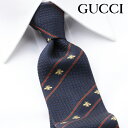 グッチ ネクタイ [レビュー特典][土日祝も発送] グッチ GUCCI ネクタイ GUJ-804（紺 ネイビー）蜂 ストライプ[ブランドネクタイ メンズ おしゃれ 新作 結婚式 新社会人 新生活 卒業 入社 昇進 お祝い バースデー 贈り物 ギフト 父の日 プレゼント][ラッピング無料]