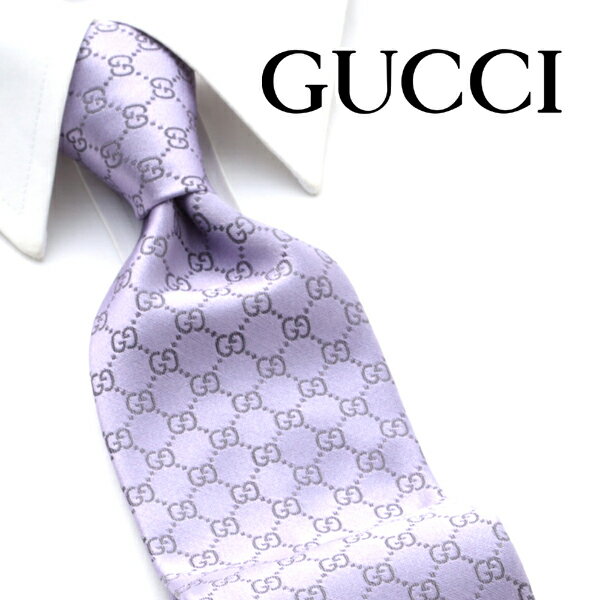 【レビュー特典付き】[グッチ] GUCCI ネクタイ GUJ-822（パープル 紫）GG柄 [ネクタイ ブランドネクタイ ネクタイブランド 新作 プレゼント ギフト 入社 祝い 新社会人 新生活 卒業 入学 誕生日 バースデー 就活 結婚式 父の日 シルク]【土日祝も発送】