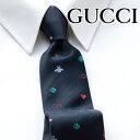 グッチ ネクタイ [レビュー特典][土日祝も発送] グッチ GUCCI ネクタイ GUJ-868（紺 ネイビー）蜂 ハート 星 GG柄[ブランドネクタイ メンズ おしゃれ 新作 結婚式 新社会人 新生活 卒業 入社 昇進 お祝い バースデー 贈り物 ギフト 父の日 プレゼント][ラッピング無料]