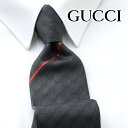 [レビュー特典][土日祝も発送] グッチ GUCCI ネクタイ GUJ-874（グレー ブラック 黒）GG柄[ブランドネクタイ メンズ おしゃれ 新作 結婚式 新社会人 新生活 卒業 入社 昇進 お祝い バースデー 贈り物 ギフト 父の日 プレゼント][ラッピング無料]