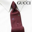 [レビュー特典][土日祝も発送] グッチ GUCCI ネクタイ GUJ-878（エンジ 赤）蜂 ハート 星 GG柄[ブランドネクタイ メンズ おしゃれ 新作 結婚式 新社会人 新生活 卒業 入社 昇進 お祝い バースデー 贈り物 ギフト 父の日 プレゼント][ラッピング無料]