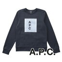 レビュー特典 土日祝も発送 アーペーセー【17,000円→15,000円】A.P.C. メンズ長袖スウェット（ダークネイビー）AP-010 ロゴ ブランド クルーネック 丸首 メンズ 部屋着 新作 新生活 お祝い 誕生日 バースデー 贈り物 ギフト 父の日 プレゼント ラッピング無料