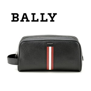 2019秋冬モデル[バリー]BALLY セカンドバッグ（ブラック×レッドライン） BA-157 【バリーバッグ バリーバック メンズ カバン 鞄 牛革 バレンタイン クリスマス プレゼント】【あす楽対応_関東】