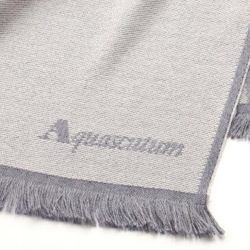 【エントリーでポイント5倍！4日9:59まで】[アクアスキュータム]AQUASCUTUM ウールマフラー（ライトグレー×グレー） AQ-329【アクアスキュータムマフラー メンズ レディース ユニセックス クリスマス父の日バレンタインプレゼント】【あす楽対応_関東】