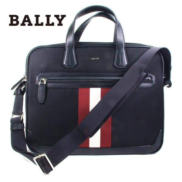 2020秋冬モデル[バリー]BALLY ブリーフバッグ（ショルダーストラップ付き）ブラック BA-204 【ビジネスバッグ バリーバッグ バリーバック メンズ カバン 鞄 バレンタイン 父の日 クリスマス プレゼント】【あす楽対応_関東】