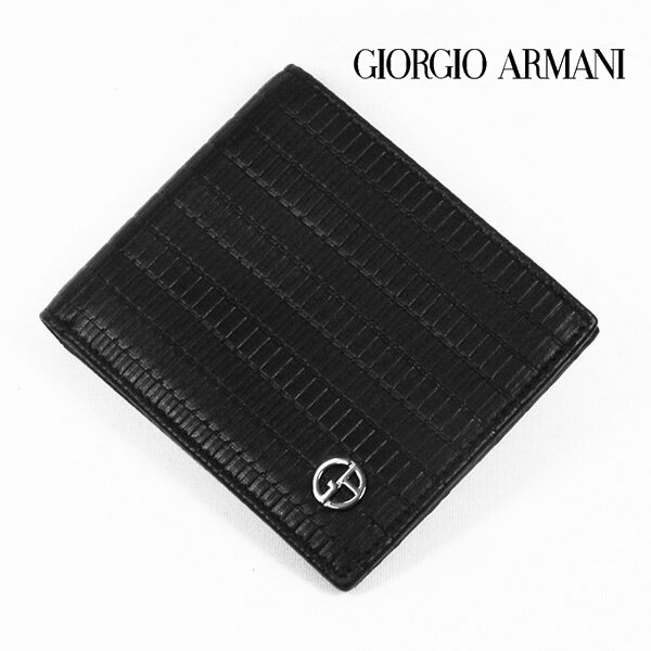 [レビュー特典] ジョルジオ・アルマーニ【46,000円→41,500円】GIORGIO ARMANI 二つ折り財布（小銭入れなし）GA-072[アルマーニサイフ ラムレザー 新作 ギフト お祝い 誕生日 バースデー 結婚式 クリスマス プレゼント][ラッピング無料 土日祝も発送]