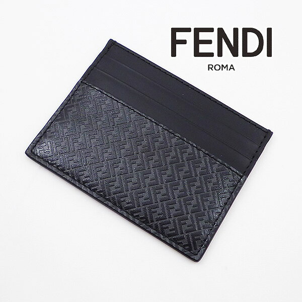 [レビュー特典][土日祝も発送] フェンディ FENDI カードケース（ブラック）FE-004[フェンディカードケース メンズ 新作 新生活 お祝い 誕生日 バースデー 贈り物 ギフト 父の日 プレゼント][ラッピング無料]