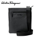 [レビュー特典][土日祝も発送] フェラガモ【99,000円→93,000円】FERRAGAMO ショルダーバッグ（ブラック）FG-237[フェラガモバッグ レザー カバン 鞄 新作 新生活 お祝い 誕生日 バースデー 贈り物 ギフト 父の日 プレゼント][ラッピング無料]