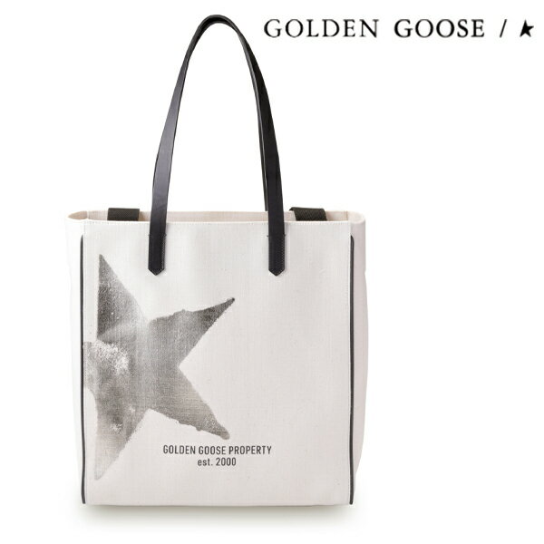 [レビュー特典][土日祝も発送] ゴールデングース【52,000円→37,000円】GOLDEN GOOSE トートバッグ カリフォルニアバッグ（ホワイト/ゴールド）GD-023[ブランド レディース 新作 新生活 お祝い 誕生日 バースデー 贈り物 ギフト 父の日 プレゼント] 1