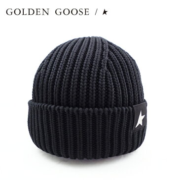 [ゴールデングース]GOLDEN GOOSE ニットキャップ ニット帽（ブラック）ユニセックス Mサイズ GD-024【ビーニー 帽子 ワッチキャップ レディース ブランド デザイン 帽子 カジュアル 防寒対策 プレゼント ギフト ホワイトデー 母の日 クリスマス】【あす楽対応_関東】