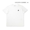 [レビュー特典][土日祝も発送] ゴールデングース【12,800円→8,800円】GOLDEN GOOSE レディースTシャツ（ホワイト／ブラック）GD-042[半袖 ロゴ クルーネック 丸首 綿 コットン 新作 新生活 お祝い 誕生日 バースデー 贈り物 ギフト 父の日 プレゼント]