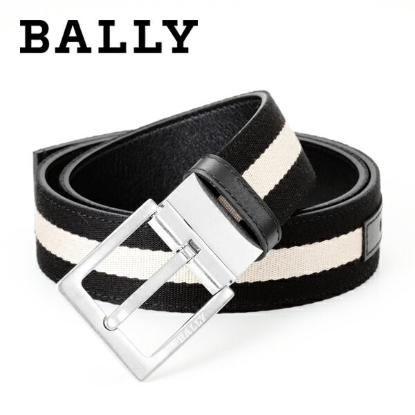 ※ギフト対応について詳細はこちら。 SPEC ■ブランド：BALLY（バリー） ■カテゴリ：ベルト ■素材：混紡生地・レザー ■サイズ：〜90cm・〜100cm （フリーサイズ）※カットして長さ調節可能 ■バンド幅：約3.5cm ■ホール数：約2.5cm間隔で5穴 ■バンドカラー：ブラック/ベージュ（バリーストライプ）×ブラック ■バックルカラー：シルバー ■バックルサイズ：縦約4.5cm×横約5.3cm ■備考：回転式バックル・リバーシブル仕様 ■メーカー品番：TONNI 35 TL バックルに「BALLY」刻印が施されカジュアルな印象のメンズベルト。 バンドは、「Bally Stripe」を施した混紡生地と、レザーのリバーシブル。 気軽にバンドカラーを変更していただける回転式バックルです。 ※金具との摩擦による小傷はご容赦ください。 ※専用ブランドパッケージにお入れしてお届けします。 ※ケースは付属品になります。 ※ブランド専用手提げ袋やブランド専用ラッピングのご用意はございません。 ※入荷時期によりケースのデザインやカラーが写真と異なる場合がございます。 ※ケースのデザインをお選びいただくことは出来ませんのでご了承ください。 ※カット調節が出来ない商品もございますので商品説明をご確認ください。