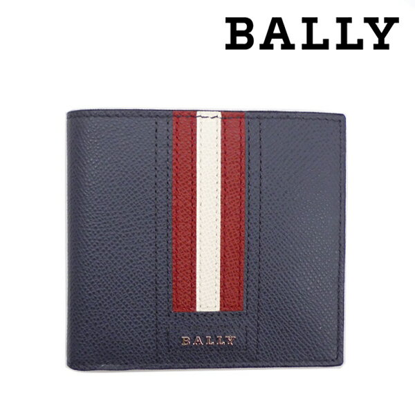 バリー 財布 メンズ [レビュー特典][土日祝も発送] バリー BALLY 二つ折り財布（小銭入れなし）レザー スモークグレーBA-273[バリー 財布 型押し レザー 新作 新生活 お祝い 誕生日 バースデー 贈り物 ギフト 父の日 プレゼント][ラッピング無料]