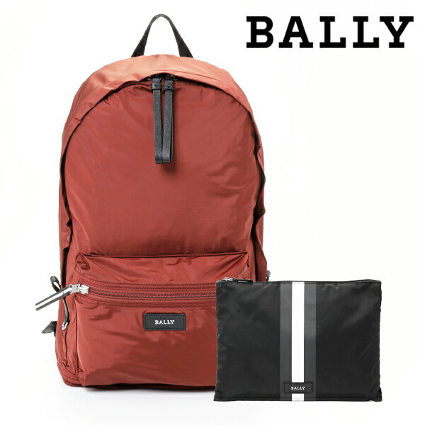 [レビュー特典][土日祝も発送] バリー BALLY リュックサック 折りたたみ（ダークレッド）BA-283[バックパック デイパック メンズ カバン 鞄 新作 新生活 お祝い 誕生日 バースデー 贈り物 ギフト 父の日 プレゼント]