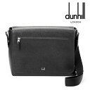 [レビュー特典][土日祝も発送] ダンヒル【120,000円→106,000円】DUNHILL ショルダーバッグ（ブラック）DH-241[CADOGAN ラージフラップメッセンジャー メンズ レザー 新作 新生活 お祝い 誕生日 バースデー 贈り物 ギフト 父の日 プレゼント][ラッピング無料]