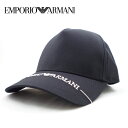 [レビュー特典][土日祝も発送] エンポリオ・アルマーニ【14,300円→12,000円】EMPORIO ARMANI キャップ（ブラック）EA-432[ブランド ロゴ 帽子 熱中症対策 カジュアル 新作 新生活 お祝い 誕生日 バースデー 贈り物 ギフト 父の日 プレゼント]