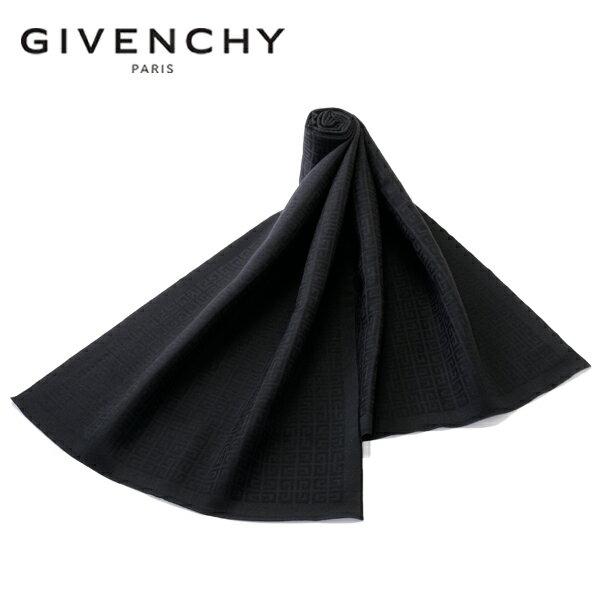 [レビュー特典][土日祝も発送] ジバンシー GIVENCHY ウールマフラー（ブラック）GV-020[ジバンシーマフラー 4Gロゴ メンズ レディース ユニセックス 新作 新生活 お祝い 誕生日 バースデー 贈り物 ギフト 父の日 プレゼント][ラッピング無料]