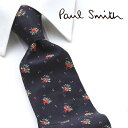 [レビュー特典] ポールスミス PAUL SMITH ネクタイ PSJ-542 ネイビー 花 シルク[ブランドネクタイ ネクタイブランド 新作 結婚式 就活 新社会人 卒業 入学 入社 昇進祝い お祝い バースデー 成人式 クリスマス プレゼント][ラッピング無料 土日祝も発送]