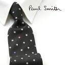 [レビュー特典][土日祝も発送] ポールスミス PAUL SMITH ネクタイ PSJ-589 ブラック 星 スター シルク[ブランドネクタイ メンズ おしゃれ 新作 結婚式 新社会人 新生活 卒業 入社 昇進 お祝い バースデー 贈り物 ギフト 父の日 プレゼント][ラッピング無料]