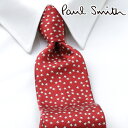 ポールスミス ネクタイ [レビュー特典][土日祝も発送] ポールスミス PAUL SMITH ネクタイ PSJ-649 レッド 星 スター シルク[ブランドネクタイ メンズ おしゃれ 新作 結婚式 新社会人 新生活 卒業 入社 昇進 お祝い バースデー 贈り物 ギフト 父の日 プレゼント][ラッピング無料]