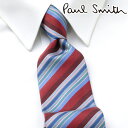 [レビュー特典][土日祝も発送] ポールスミス PAUL SMITH ネクタイ PSJ-671 レッド ストライプ シルク[ブランドネクタイ メンズ おしゃれ 新作 結婚式 新社会人 新生活 卒業 入社 昇進 お祝い バースデー 贈り物 ギフト 父の日 プレゼント][ラッピング無料]