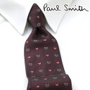 [レビュー特典][土日祝も発送] ポールスミス PAUL SMITH ネクタイ PSJ-702 エンジ ハート シルク[ブランドネクタイ メンズ おしゃれ 新作 結婚式 新社会人 新生活 卒業 入社 昇進 お祝い バースデー 贈り物 ギフト 父の日 プレゼント][ラッピング無料]